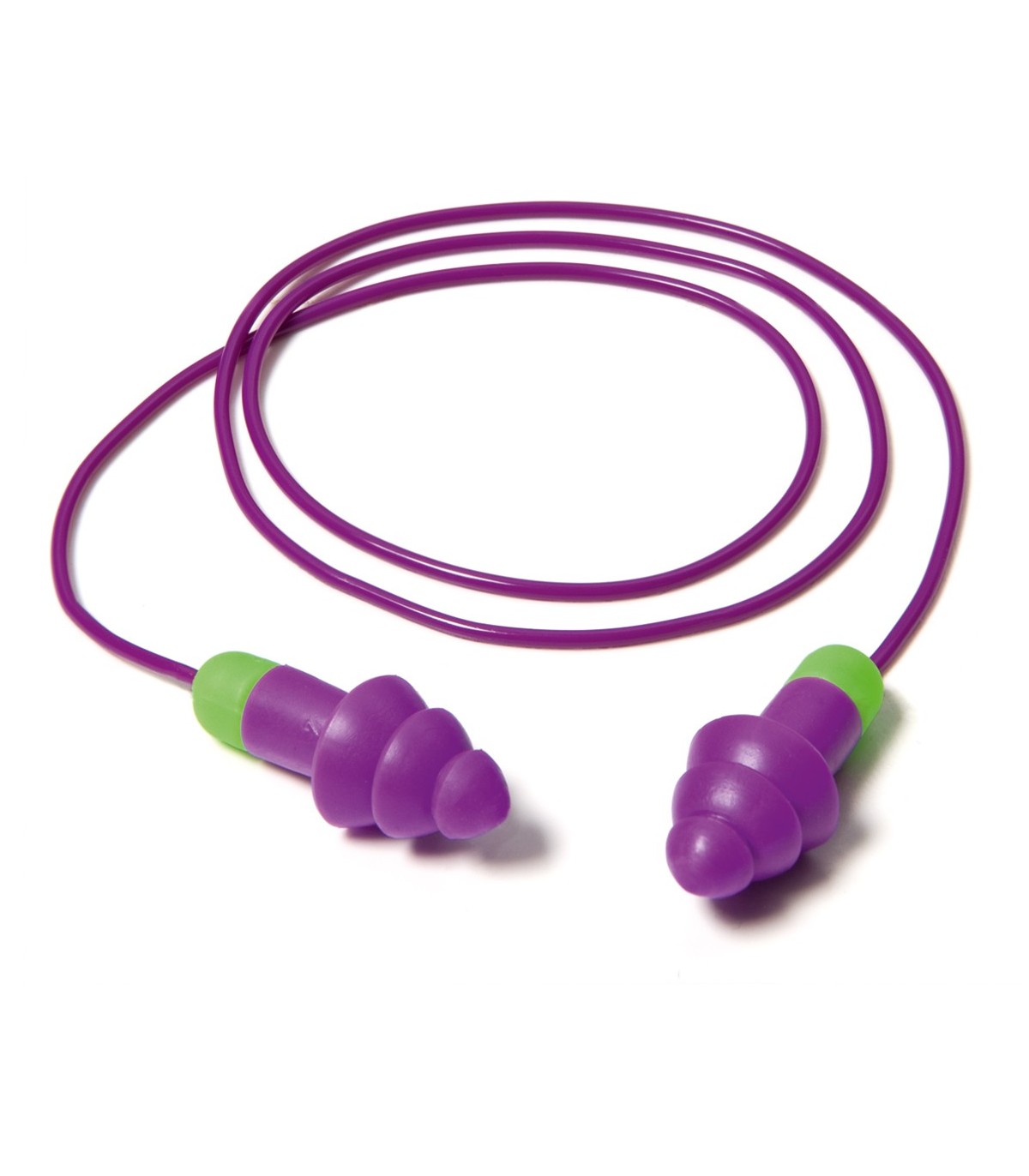 Bouchons d'oreilles à lamelles avec cordelette (atténuation 29 dB) - x2  paires